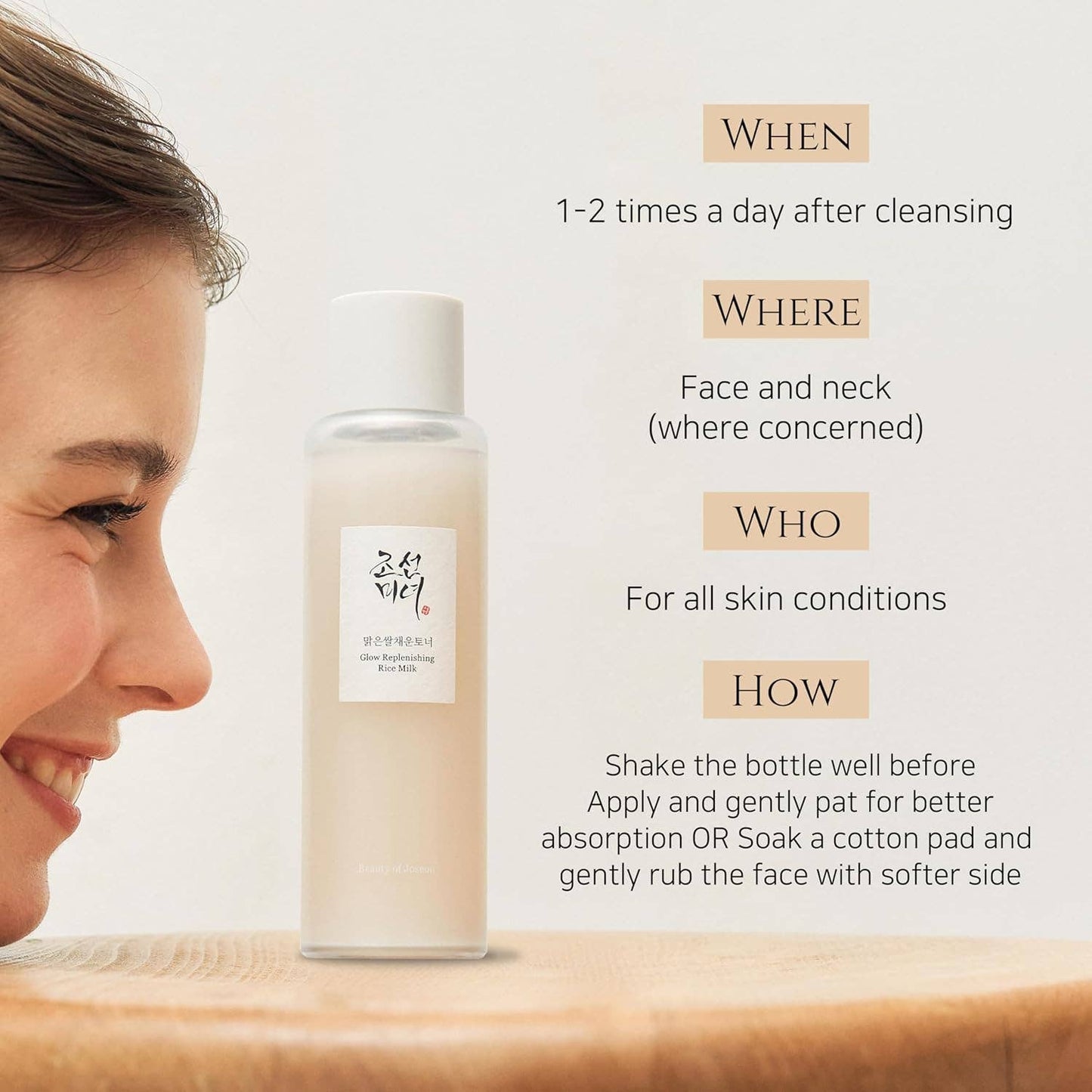 BEAUTY OF JOSEON Glow Replenishing Rice Milk 150ml, 5.07 fl.oz